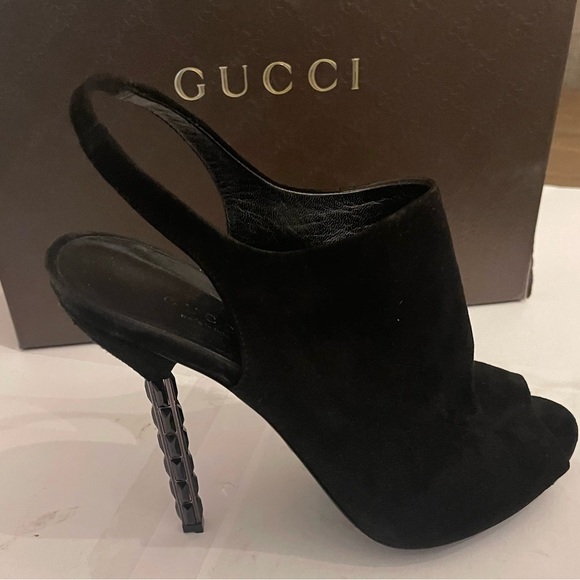 GUCCI Black sling back booties size 40 * 100% Authentic* - Picture 4 of 4
